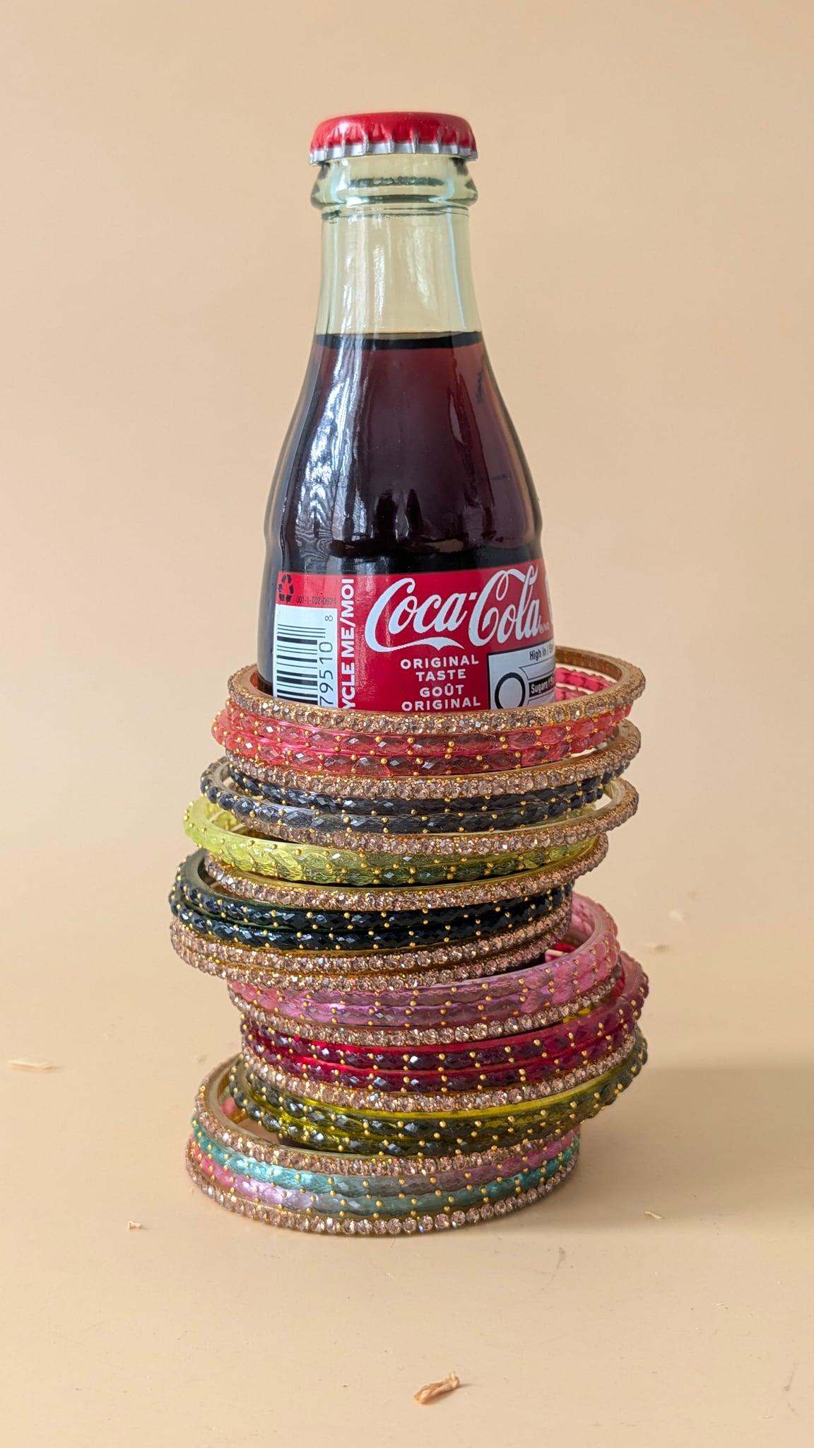 Jhilmil Glass Bangles Stack, Multicolour - Outbox House