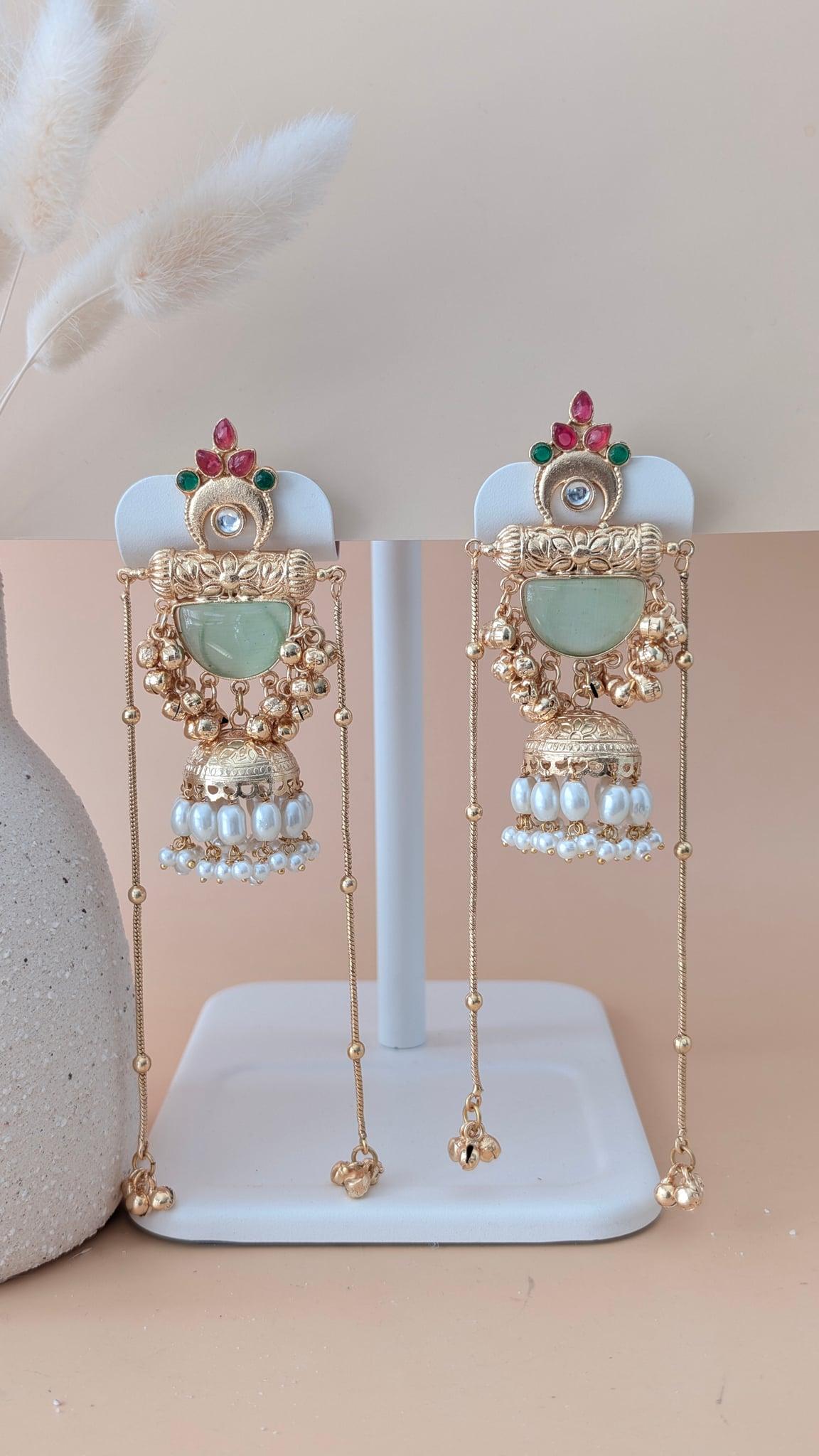 Seher Earrings tealgreen - Outbox House