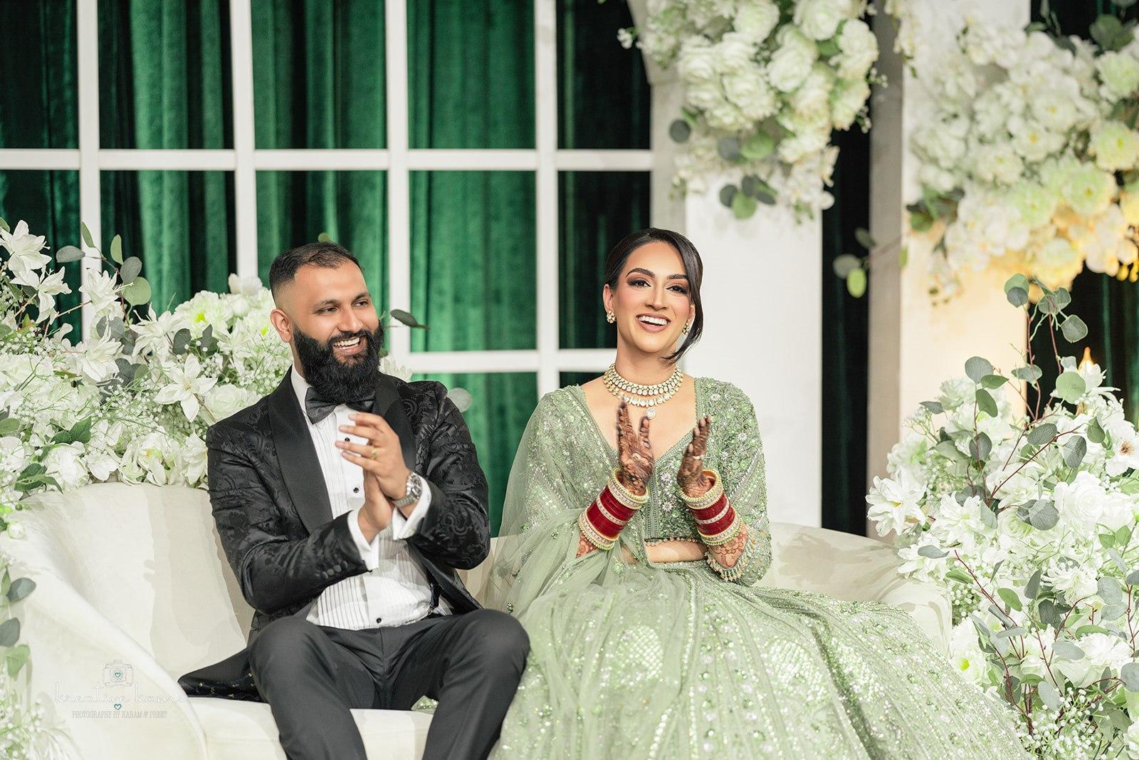 Bride wearing bridal jewelry from Outbox House